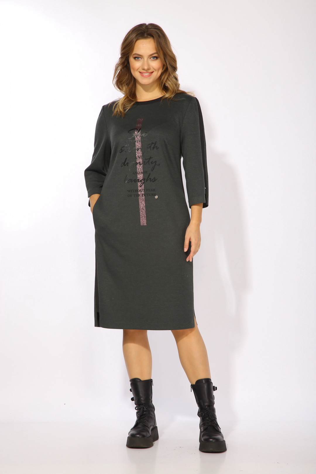 Платье ТАиЕР 716 темная олива - фото 1